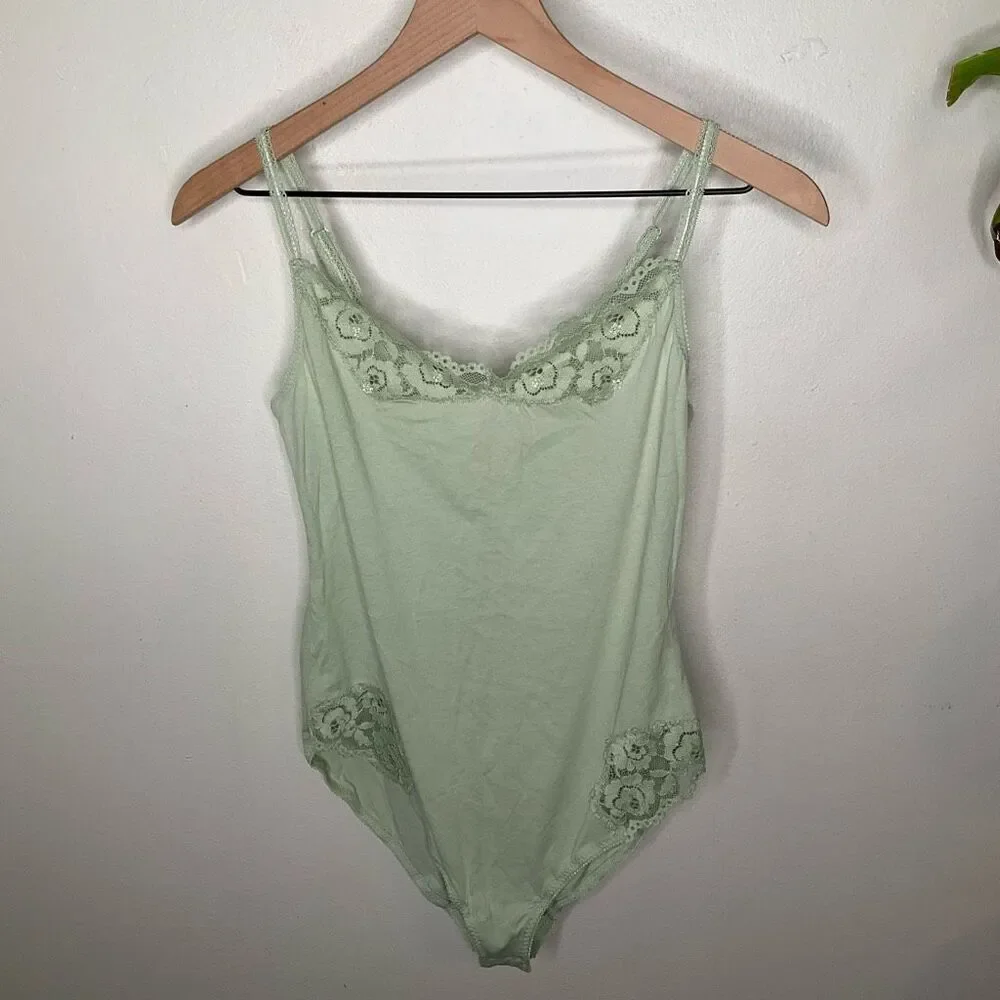 Free People Lace Trim Bodysuit